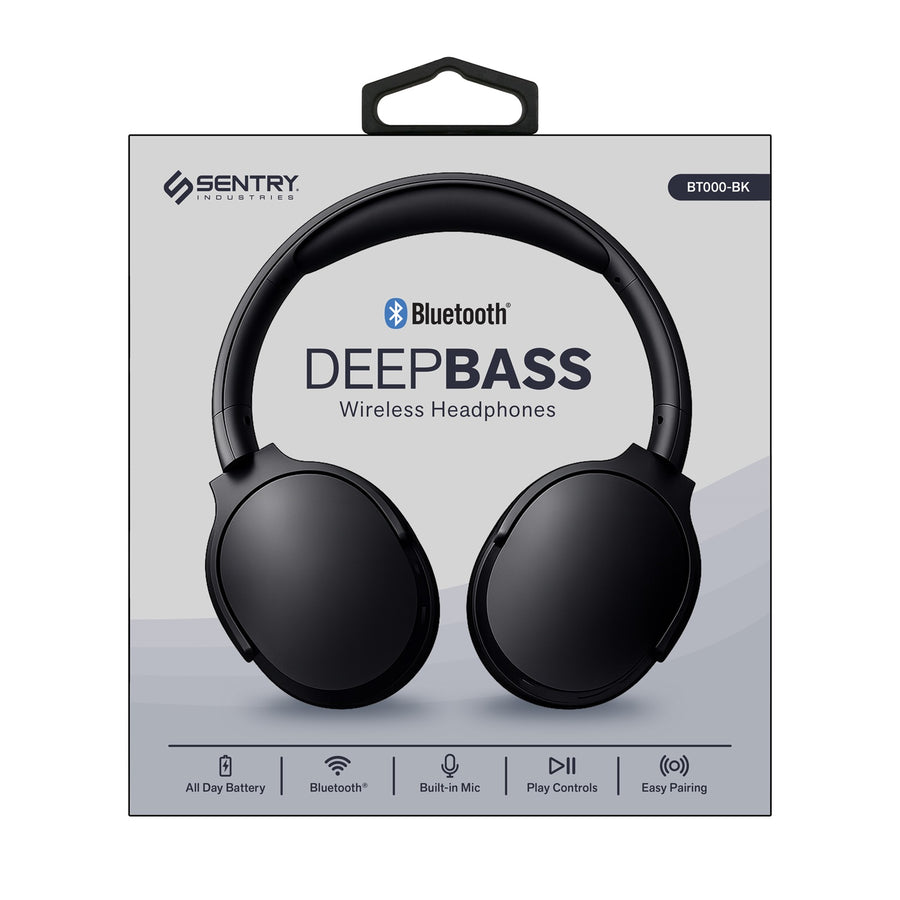 Sentry Deep Bass Bluetooth Headphones - Black - BT701.jpg