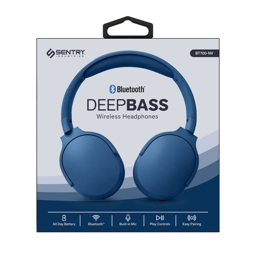 Sentry Deep Bass Bluetooth Headphones - Blue - BT702.jpg