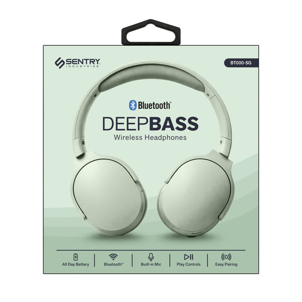 Sentry Deep Bass Bluetooth Headphones - Green - BT703.jpg