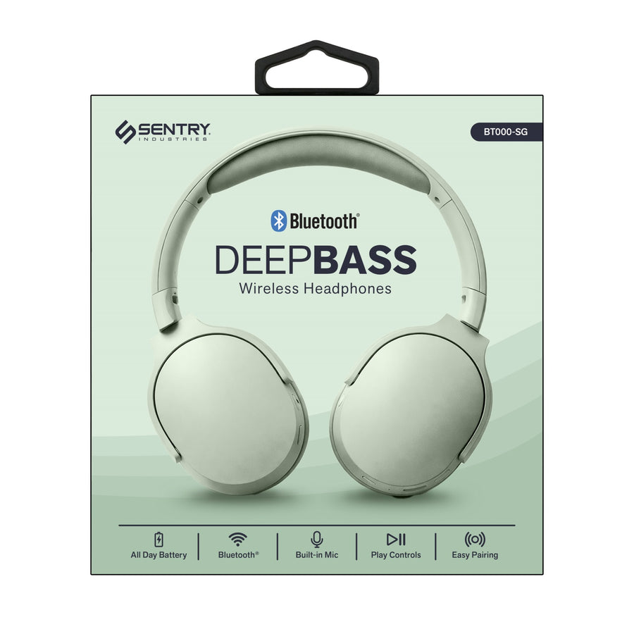 Sentry Deep Bass Bluetooth Headphones - Green - BT703.jpg