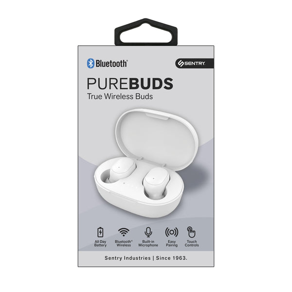 Sentry Pure Buds True Wireless Earbuds - White - BT782.jpg
