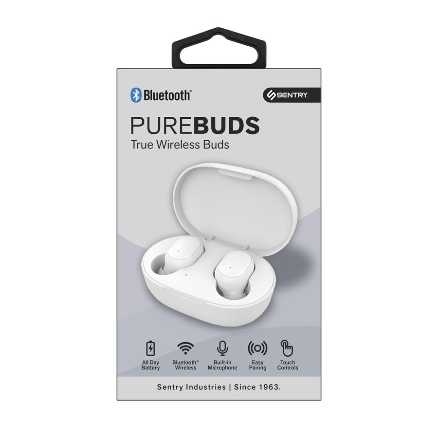 Sentry Pure Buds True Wireless Earbuds - White - BT782.jpg