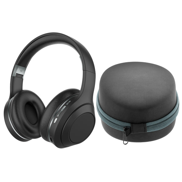 Sentry Premium Bluetooth Heaphones with Zipper Carrying Case - BLACK - BT820Z-1.jpg