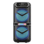 borne 6.5" X 2 Bluetooth Wireless Speaker, 30W Rms, Fm, Usb, Microsd And Aux - In Inputs, Karaoke Mic Input - Black