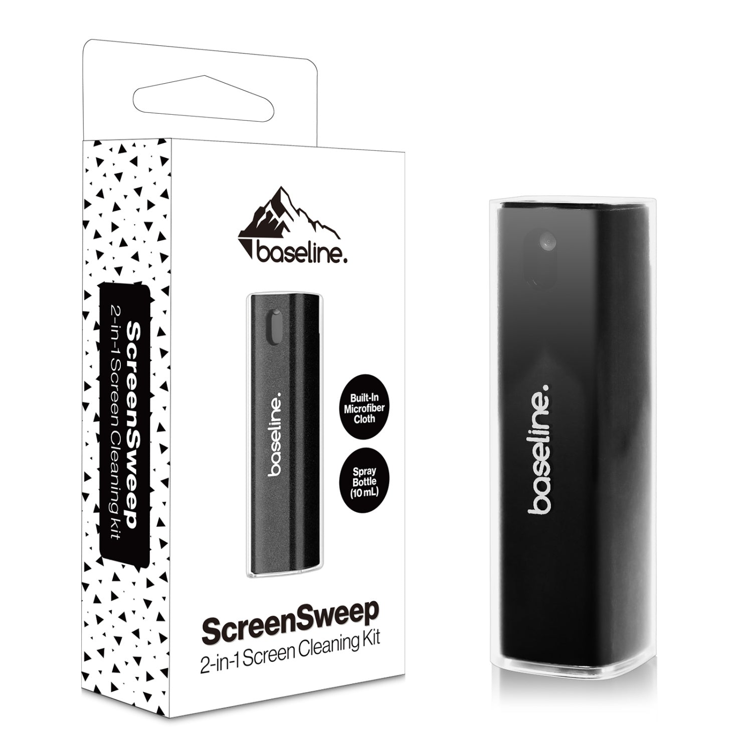 baseline ScreenSweep 2-in-1 Screen Cleaning Kit - Black