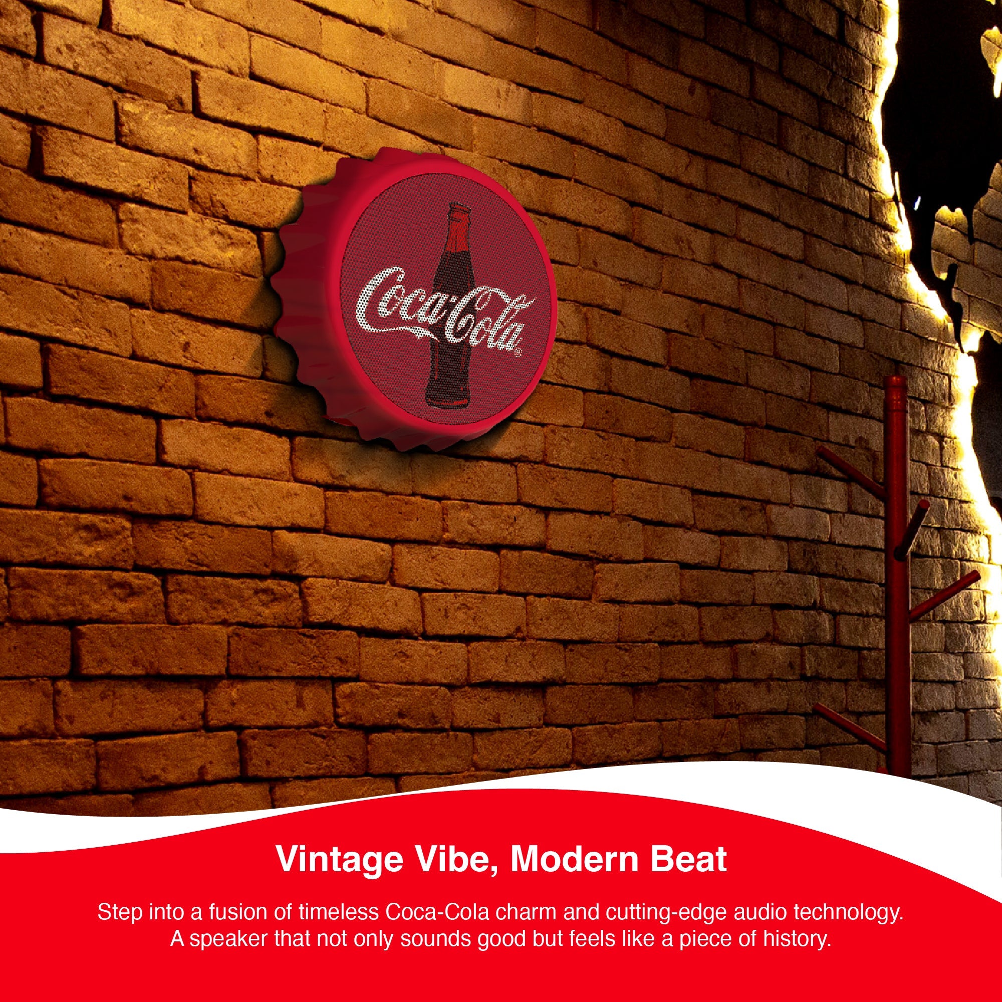 Coca-Cola Coke Bottle Cap Speaker - Red