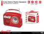 Coca-Cola Retro Radio Speaker - Red