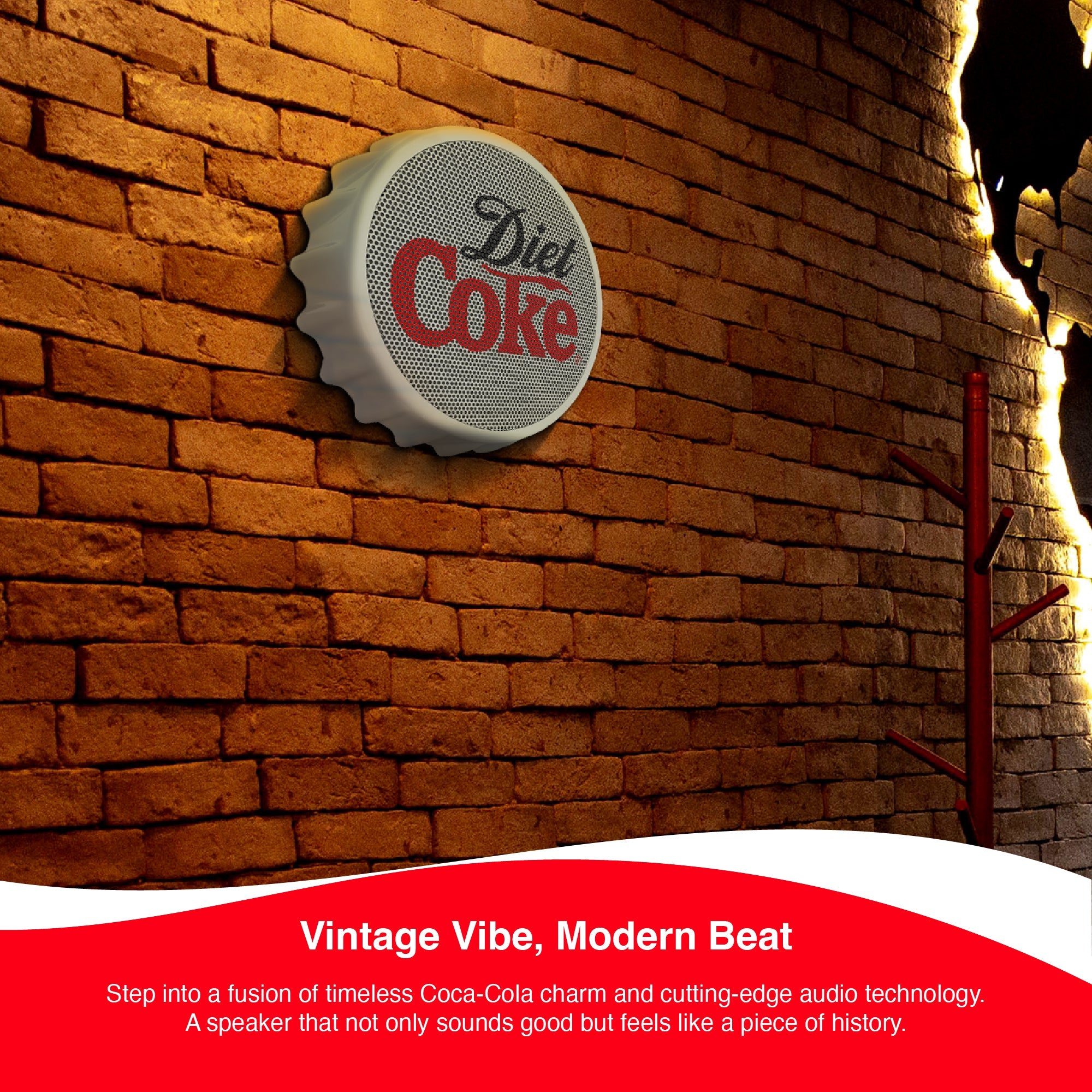 Coca-Cola Diet Coke Bottle Cap Speaker - Grey