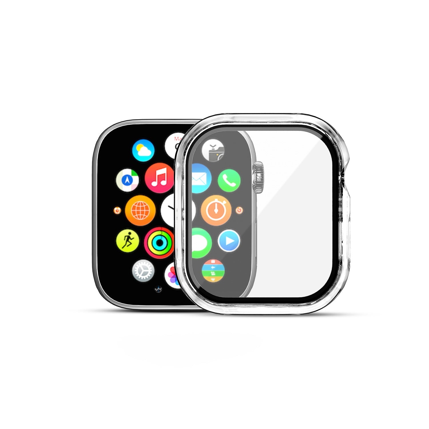 echelon Fusion Protector Case (with Tempered Glass Screen Protector) for Apple Watch Series 4 40mm - Transparent Clear