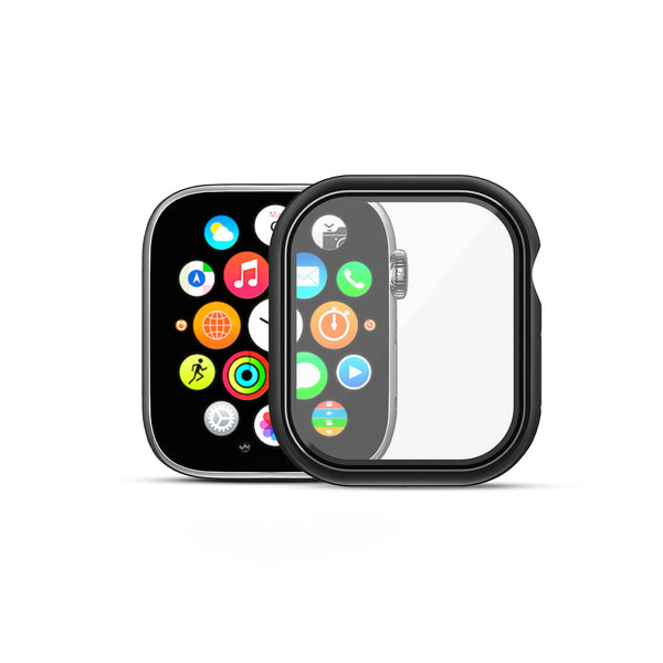 echelon Fusion Protector Case (with Tempered Glass Screen Protector) for Apple Watch Series 7 45mm - Electroplated Black - EAPWH45CSFSSC001-1.jpg