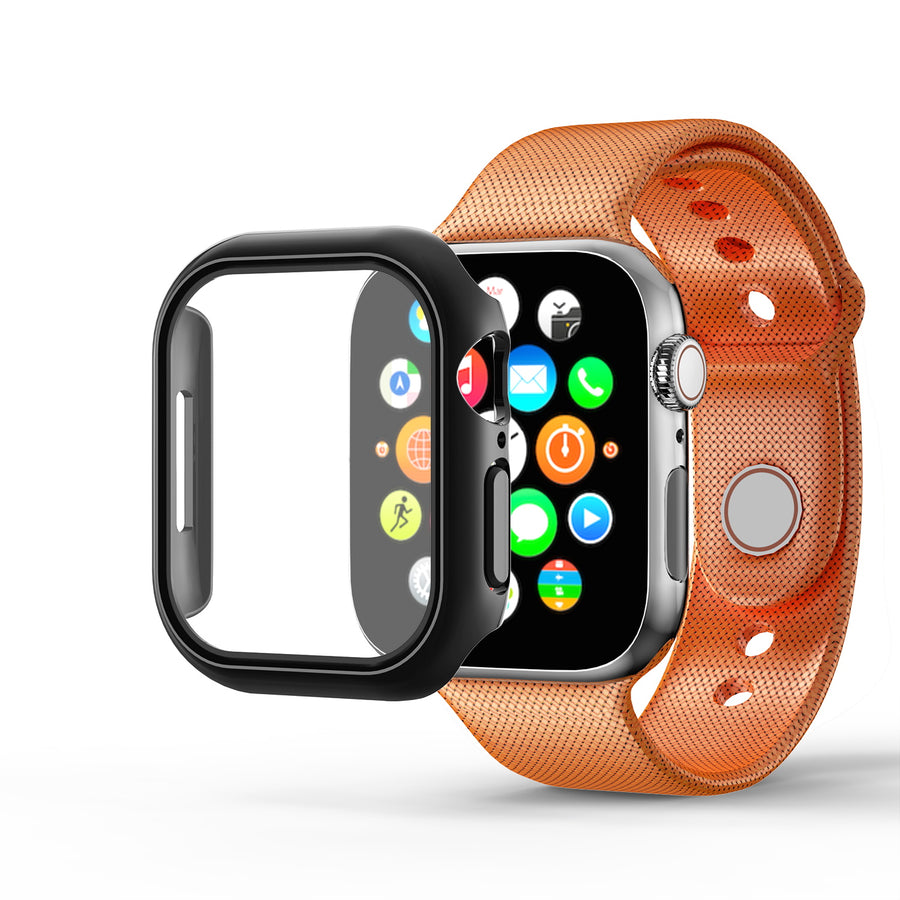 echelon Fusion Protector Case (with Tempered Glass Screen Protector) for Apple Watch Series 7 45mm - Electroplated Black - EAPWH45CSFSSC001-3.jpg