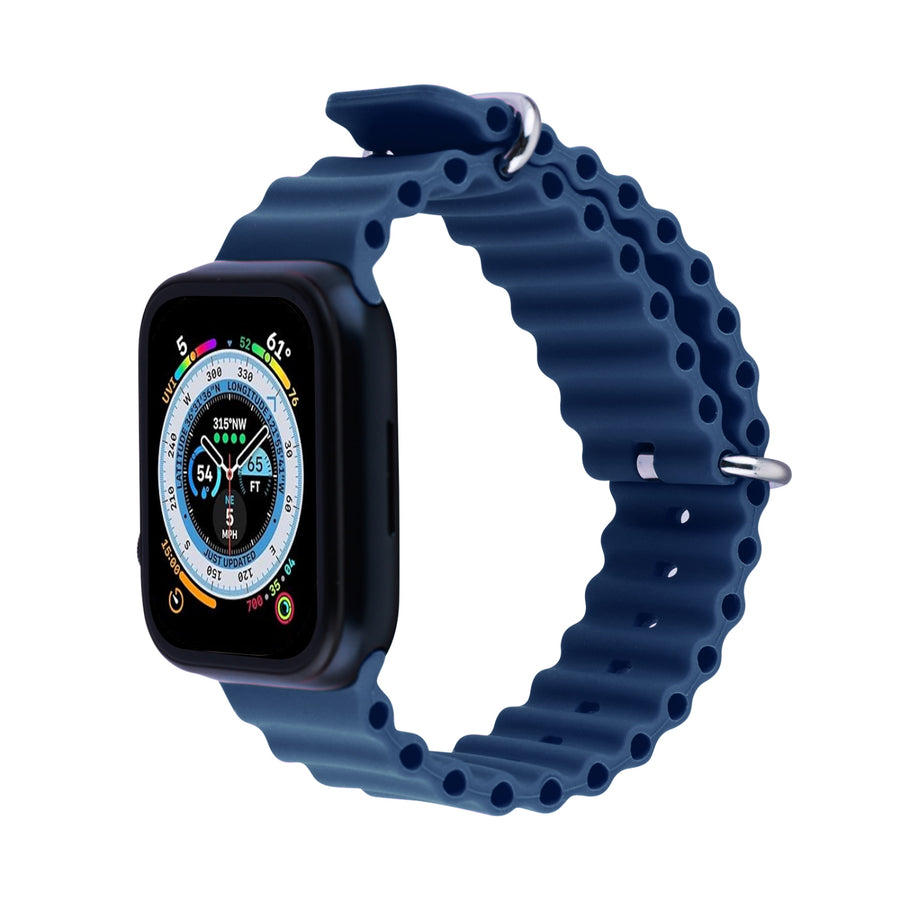 echelon ComfyFit Silicone Strap for Apple Watch Series 9 41mm/Watch Series 10 42mm / Watch SE 3 40mm - Dark Blue - EAWHS941BAN284-4.jpg