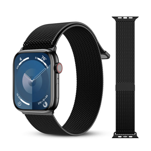 echelon Ironclad Stainless Steel Loop for Apple Watch Series 9 45mm/Watch Series 10 46mm / Watch SE 3 44mm - Black - EAWHS945BAN271-2.jpg