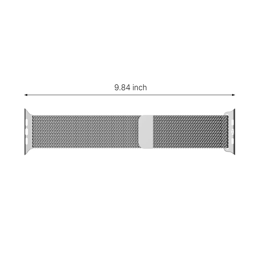echelon Ironclad Stainless Steel Loop for Apple Watch Series 9 45mm/Watch Series 10 46mm / Watch SE 3 44mm - Silver - EAWHS945BAN272-8.jpg