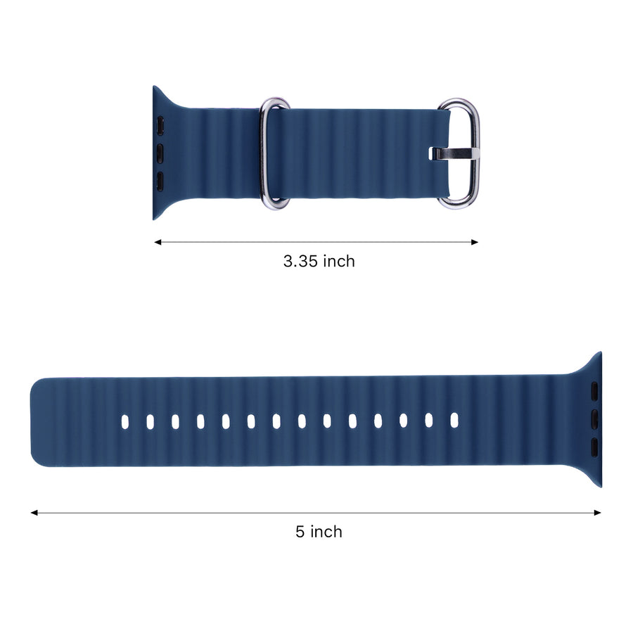 echelon ComfyFit Silicone Strap for Apple Watch Series 9 45mm/Watch Series 10 46mm / Watch SE 3 44mm - Dark Blue - EAWHS945BAN284-7.jpg