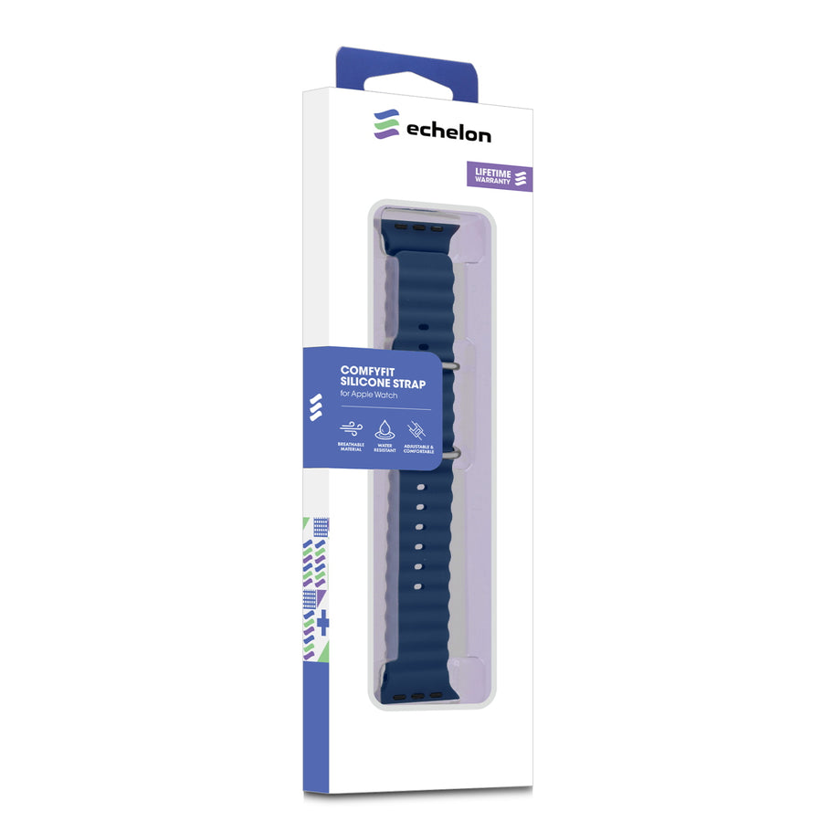 echelon ComfyFit Silicone Strap for Apple Watch Series 9 45mm/Watch Series 10 46mm / Watch SE 3 44mm - Dark Blue - EAWHS945BAN284-8.jpg