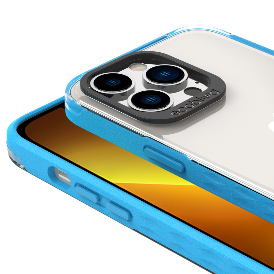 EcoBlvd Laguna Collection Case for Apple iPhone 13 Pro (6.1) - Cascade Blue (100% Compostable & Plant-Based) - ECO-LAG-IP13P-BL-3.jpg