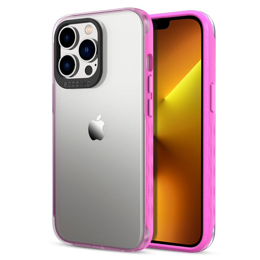 EcoBlvd Laguna Collection Case for Apple iPhone 13 Pro (6.1) - Wildflower Pink (100% Compostable & Plant-Based)