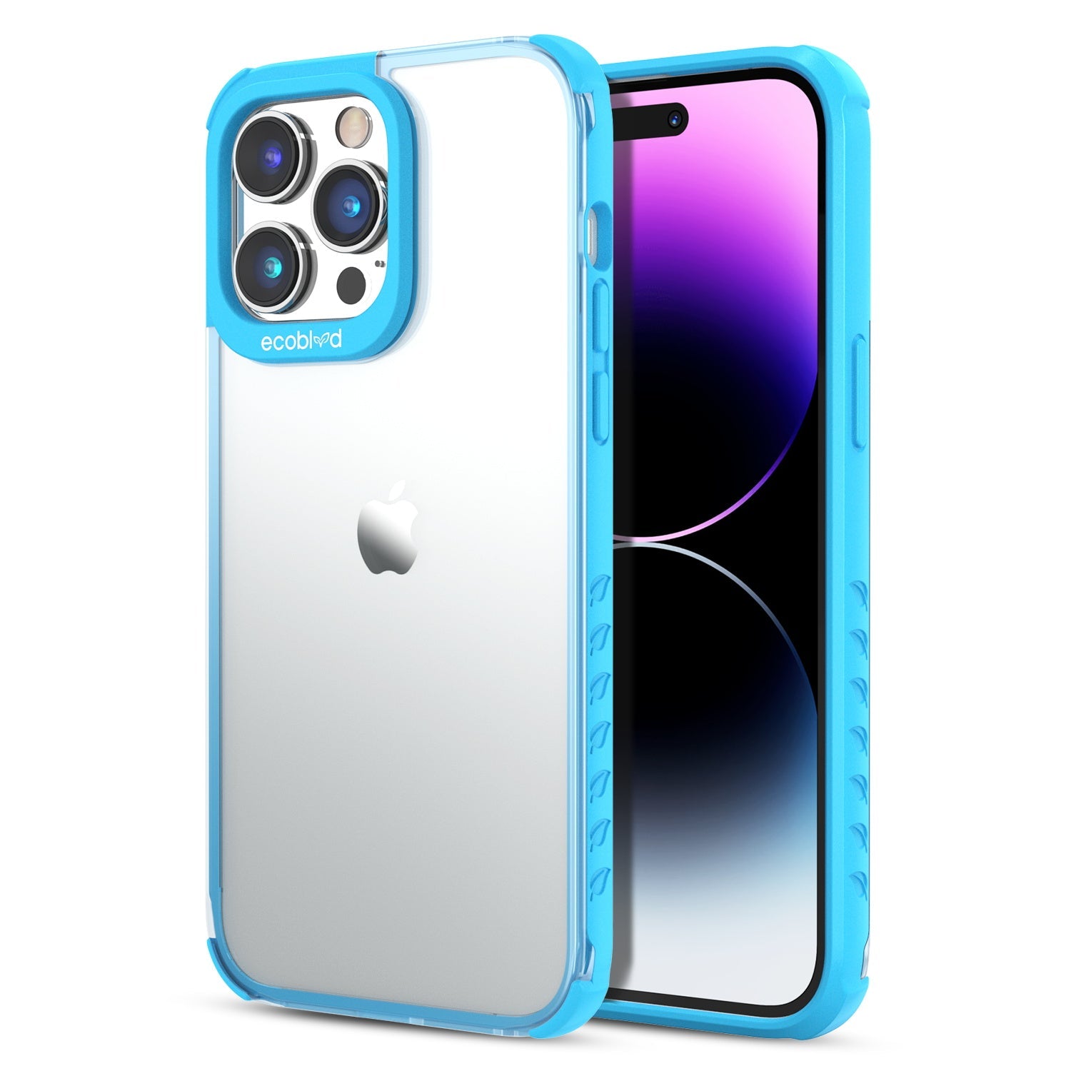 EcoBlvd Laguna Collection Case for Apple iPhone 14 Pro Max (6.7) - Cascade Blue (100% Compostable & Plant-Based)
