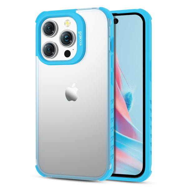 EcoBlvd Laguna Collection Case for Apple iPhone 15 Pro (6.1) - Cascade Blue (100% Compostable & Plant-Based) - ECO-LAG-IP15P-BL-1.jpg
