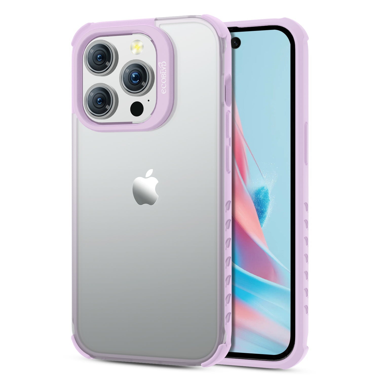 EcoBlvd Laguna Collection Case for Apple iPhone 15 Pro (6.1) - Pastel Lilac (100% Compostable & Plant-Based)