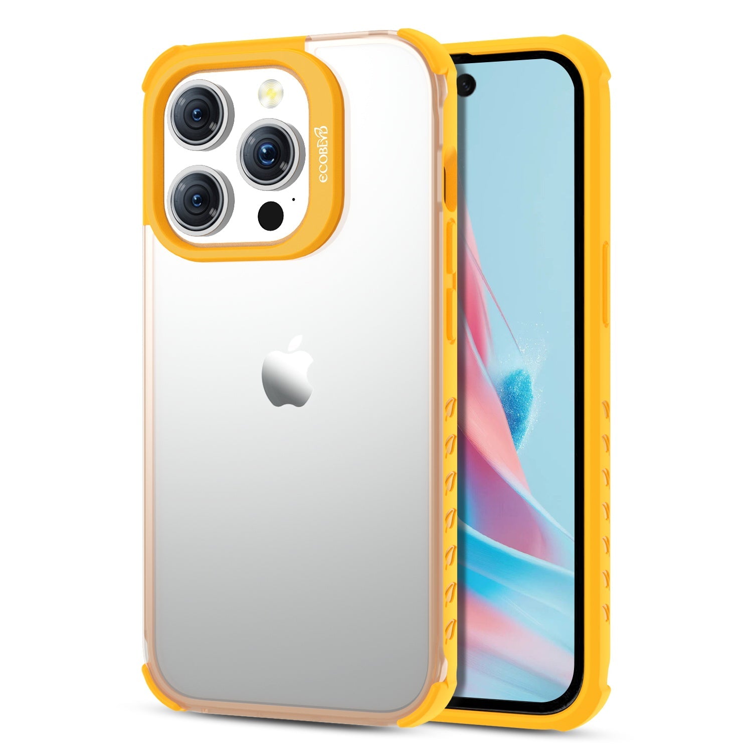 EcoBlvd Laguna Collection Case for Apple iPhone 15 Pro (6.1) - Illuminating Yellow (100% Compostable & Plant-Based)
