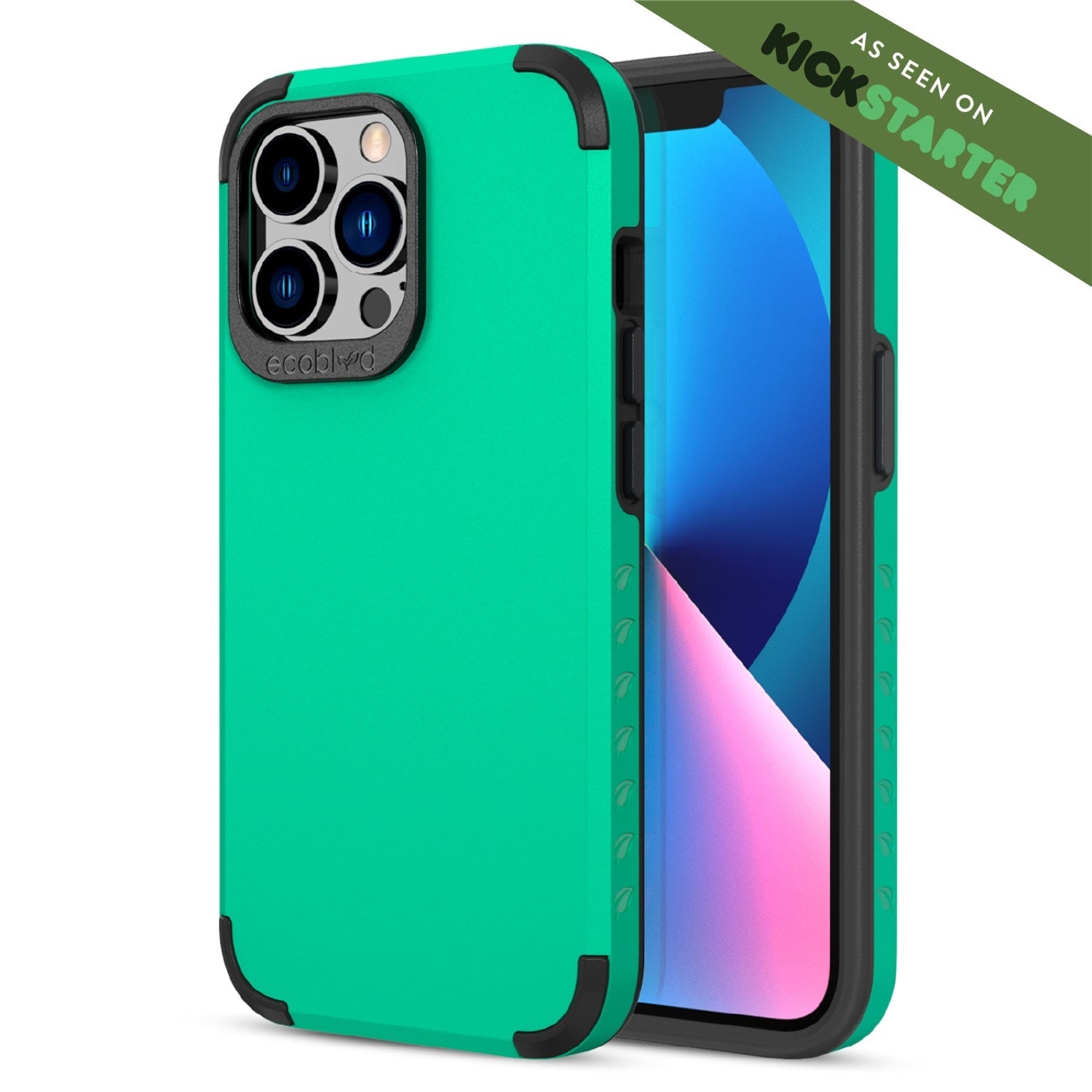 EcoBlvd Mojave Collection Case for Apple iPhone 13 Pro - Foliage Green (100% Compostable & Plant-Based)