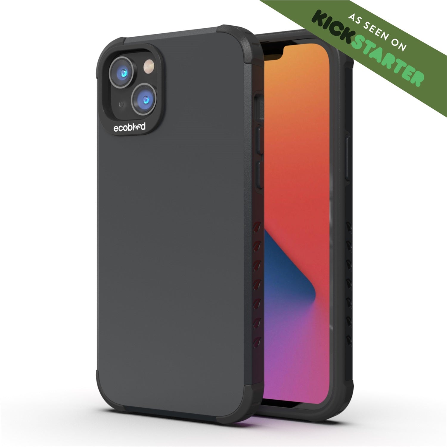 EcoBlvd Mojave Collection Case for Apple iPhone 14 Plus - Midnight Black (100% Compostable & Plant-Based)