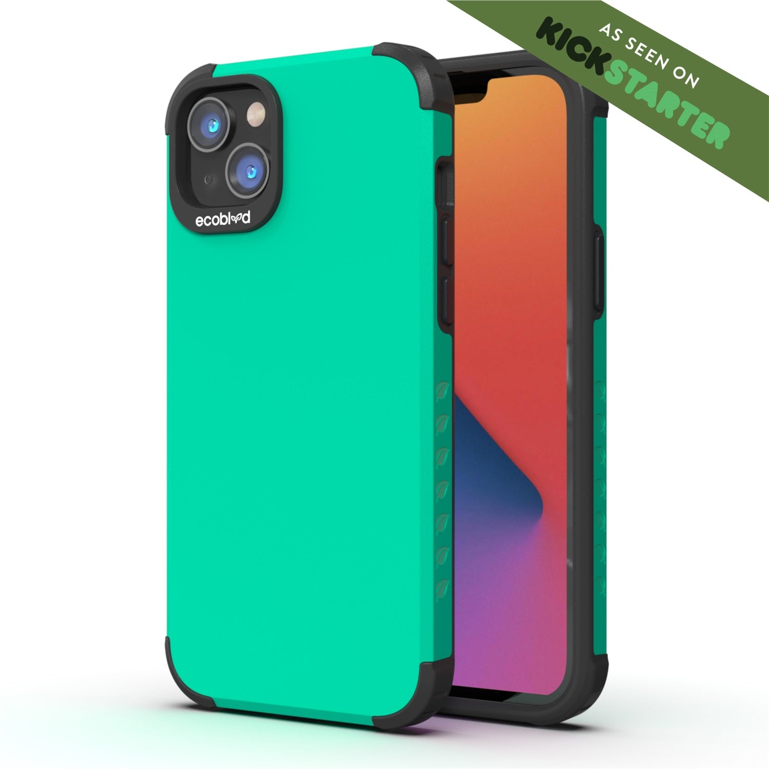 EcoBlvd Mojave Collection Case for Apple iPhone 14 Plus - Foliage Green (100% Compostable & Plant-Based)