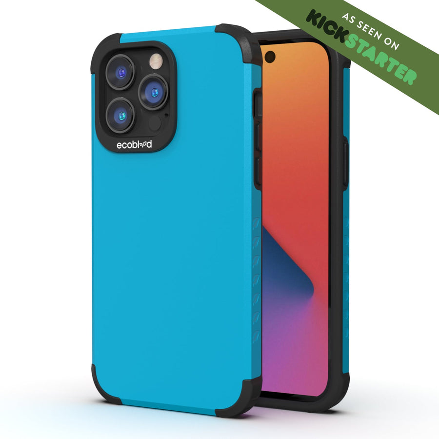 EcoBlvd Mojave Collection Case for Apple iPhone 14 Pro Max - Cascade Blue (100% Compostable & Plant-Based)