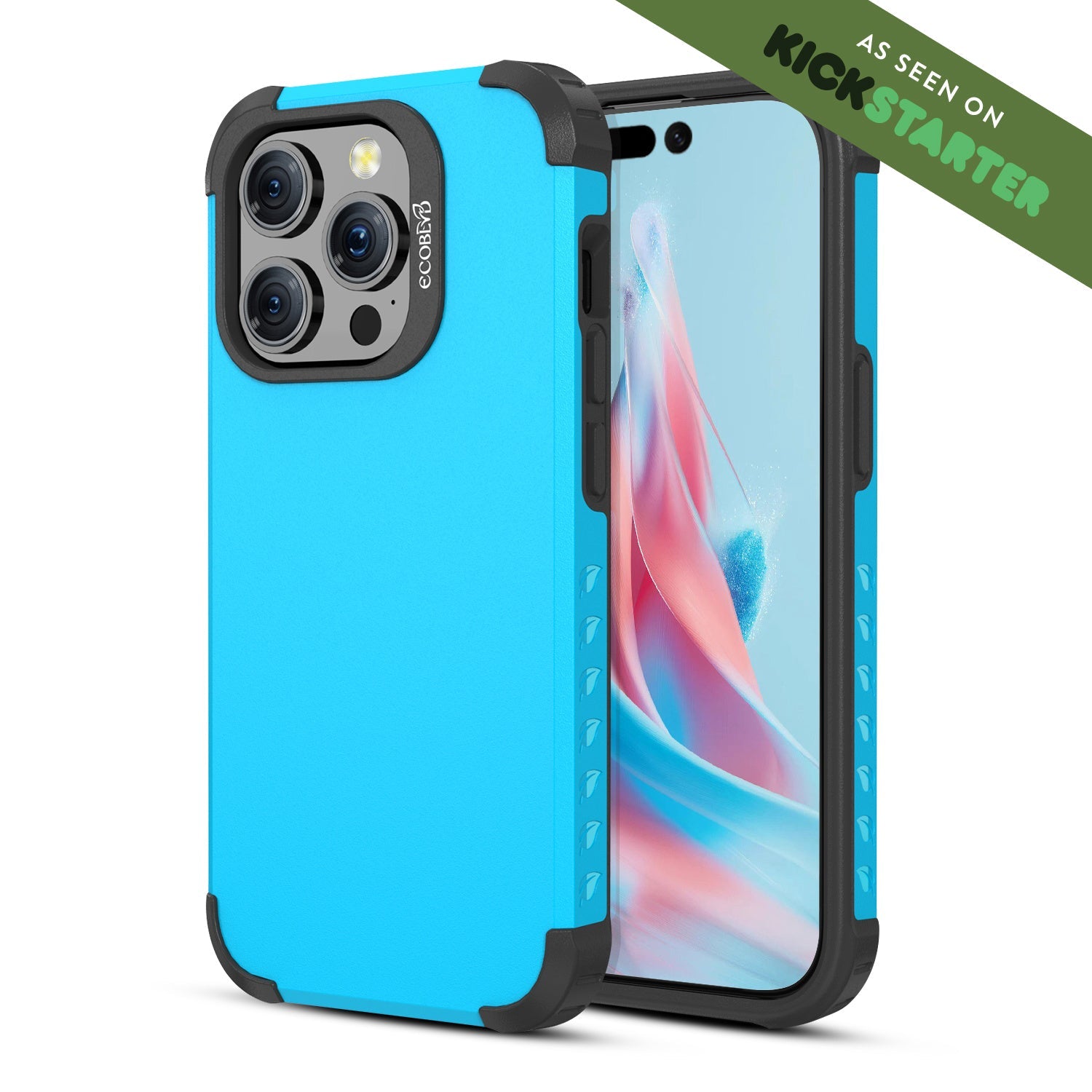 EcoBlvd MojaveCollectionCase for Apple iPhone 15 Pro (6.1) -Cascade Blue (100% Compostable & Plant-Based)