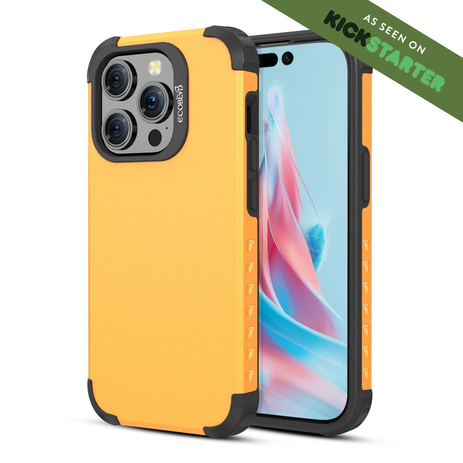 EcoBlvd MojaveCollectionCase for Apple iPhone 15 Pro (6.1) -Illuminating Yellow (100% Compostable & Plant-Based)