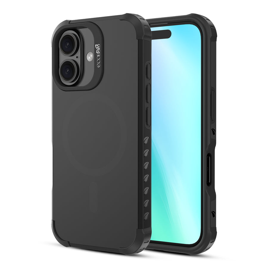 EcoBlvd Reforge Collection Case for Apple iPhone 16 - Midnight Black (100% Compostable & Plant-Based) - ECO-REF-IP16-BK.JPG