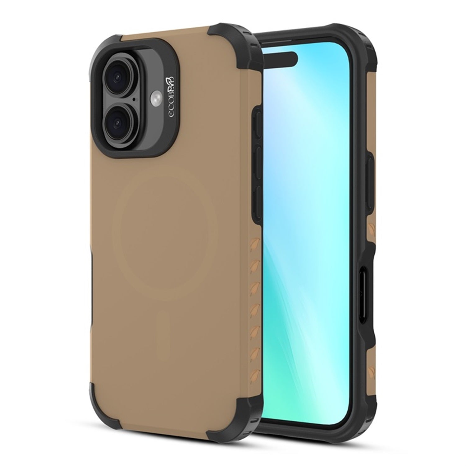 EcoBlvd Reforge Collection Case for Apple iPhone 16 - Clay Brown (100% Compostable & Plant-Based)