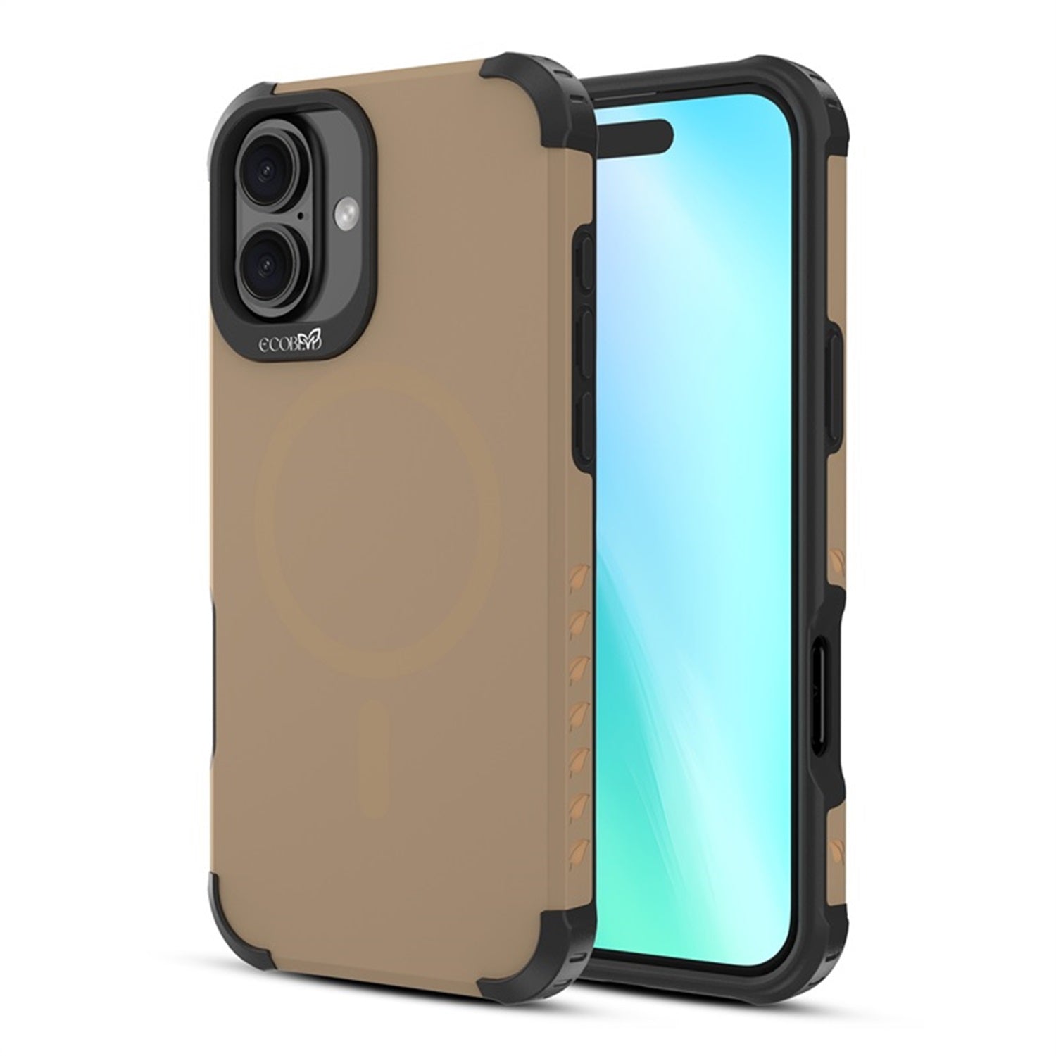 EcoBlvd Reforge Collection Case for Apple iPhone 16 Plus - Clay Brown (100% Compostable & Plant-Based)