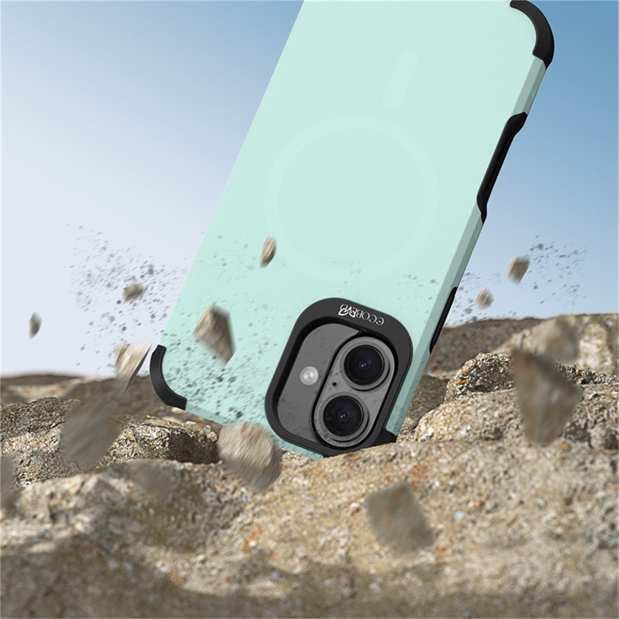 EcoBlvd Reforge Collection Case for Apple iPhone 16 Plus - Seafoam Green (100% Compostable & Plant-Based) - ECO-REF-IP16M-GN-4.jpg