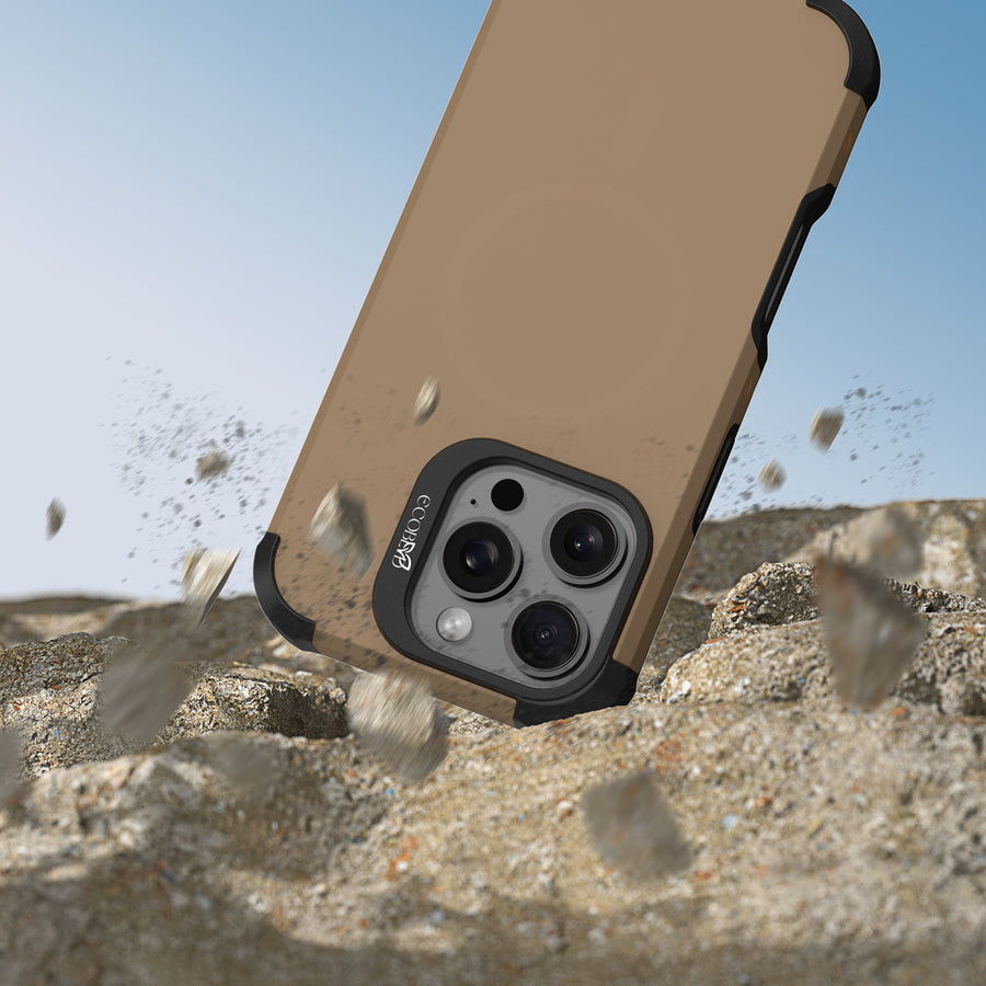 EcoBlvd Reforge Collection Case for Apple iPhone 16 Pro - Clay Brown (100% Compostable & Plant-Based) - ECO-REF-IP16P-BR-3.JPG