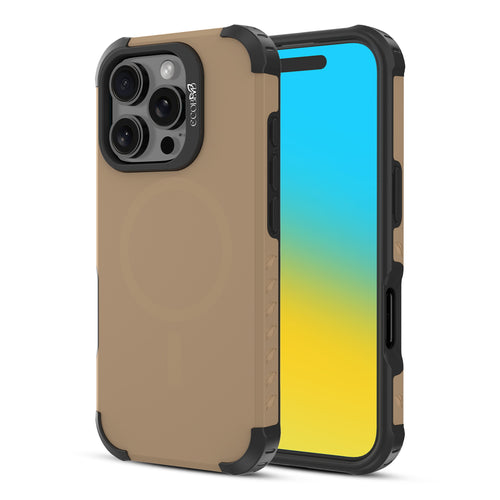 EcoBlvd Reforge Collection Case for Apple iPhone 16 Pro - Clay Brown (100% Compostable & Plant-Based) - ECO-REF-IP16P-BR.JPG