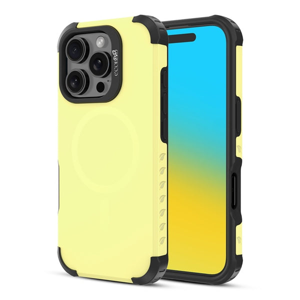 EcoBlvd Reforge Collection Case for Apple iPhone 16 Pro - Buttercup Yellow (100% Compostable & Plant-Based) - ECO-REF-IP16P-YL-1.jpg