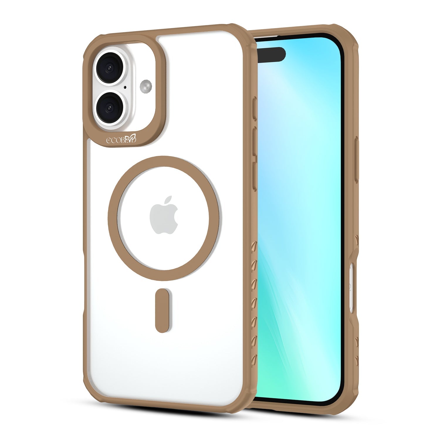 EcoBlvd Revive Collection Case for Apple iPhone 16 Plus - Clay Brown (100% Compostable & Plant-Based)