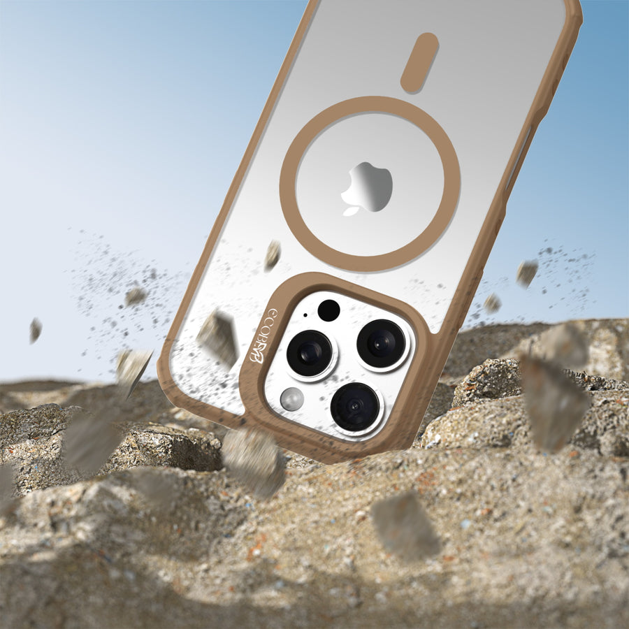 EcoBlvd Revive Collection Case for Apple iPhone 16 Pro - Clay Brown (100% Compostable & Plant-Based) - ECO-REV-IP16P-BR-3.JPG