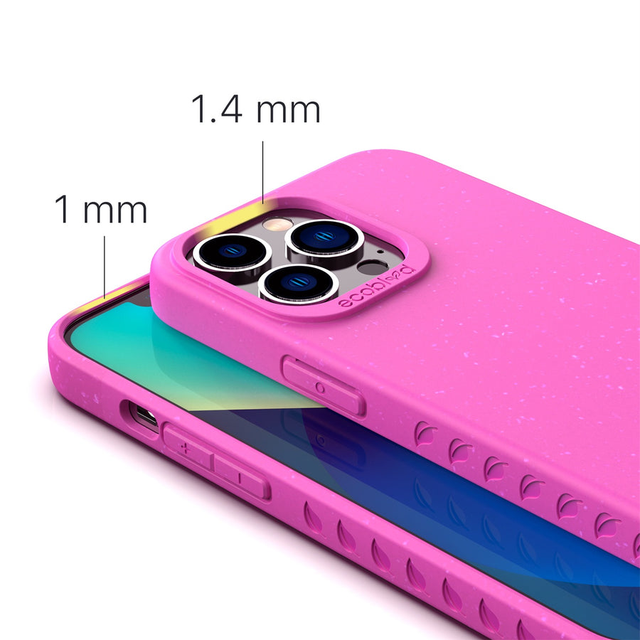 EcoBlvd Sequoia Collection Case for Apple iPhone 13 Pro (6.1) - Wildflower Pink (100% Compostable & Plant-Based) - ECO-SEQ-IP13P-PK-3.jpg