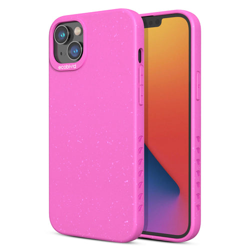 EcoBlvd Sequoia Collection Case for Apple iPhone 14 Plus (6.7) - Wildflower Pink (100% Compostable & Plant-Based) - ECO-SEQ-IP14M-PK-1.jpg