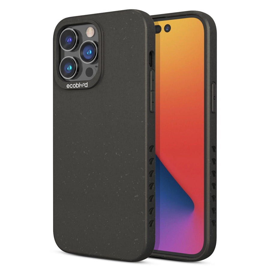 EcoBlvd Sequoia Collection Case for Apple iPhone 14 Pro Max (6.7) - Midnight Black (100% Compostable & Plant-Based)