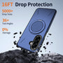 EDGE Mag Carbon Case with Magnetic Kickstand Ring for Samsung Galaxy A27 5G - Blue - EDMGCBNA27-BL-2.jpg