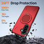 EDGE Mag Carbon Case with Magnetic Kickstand Ring for Samsung Galaxy A27 5G - Red - EDMGCBNA27-RD-2.jpg