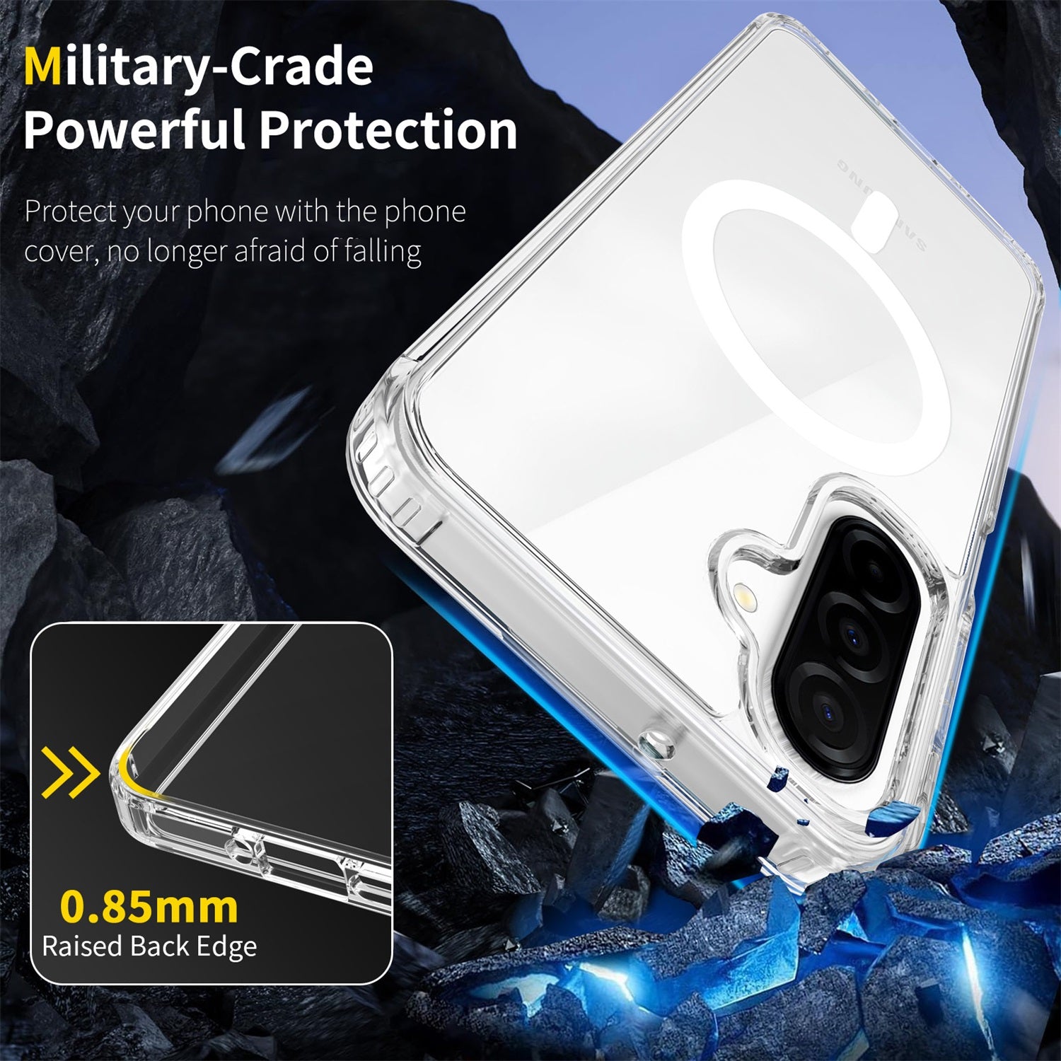 EDGE Mag Clear Case for Samsung Galaxy A17 5G / Galaxy A16 5G - Clear - EDMGCLA17-CL-3.jpg