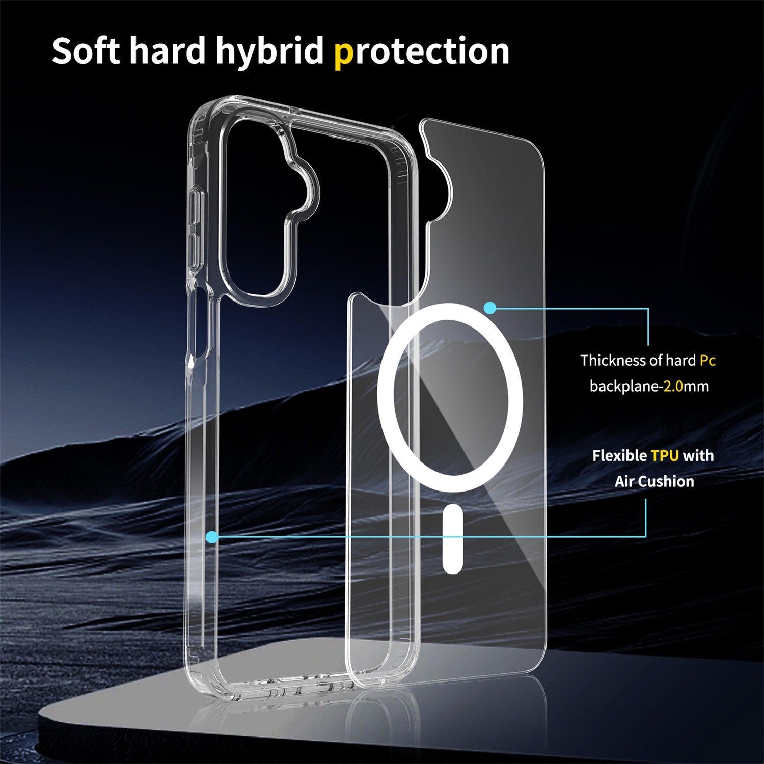 EDGE Mag Clear Case for Samsung Galaxy A17 5G / Galaxy A16 5G - Clear - EDMGCLA17-CL-5.jpg