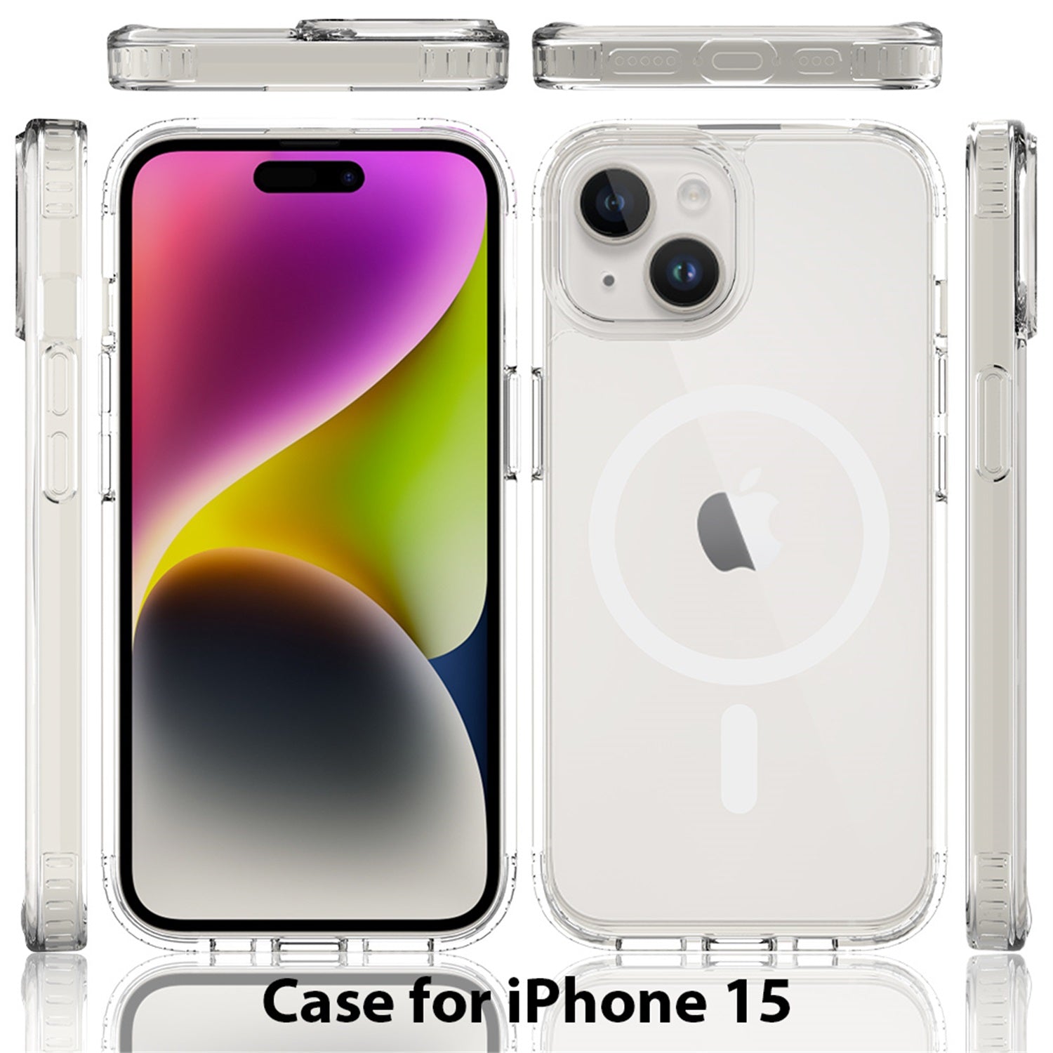 EDGE Mag Clear Case for Apple iPhone 17e / 16e / 15 / 14 / 13 - Clear - EDMGCLIPH15-CL-2.jpg