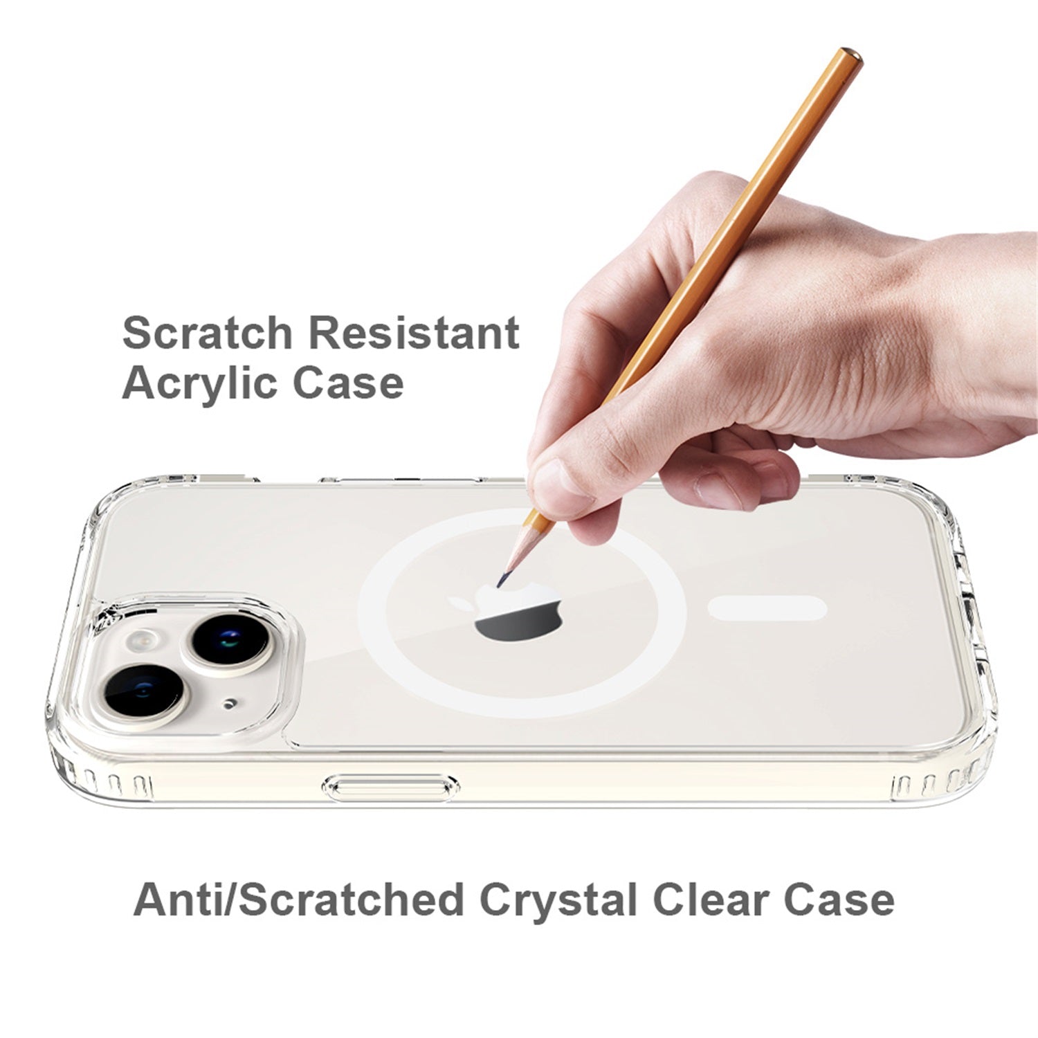 EDGE Mag Clear Case for Apple iPhone 17e / 16e / 15 / 14 / 13 - Clear - EDMGCLIPH15-CL-3.jpg